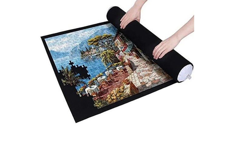Portable Jigsaw Puzzle Storage Mat with Sorting Trays